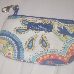 Vera Bradley Marina paisley zip I.D. coin purse